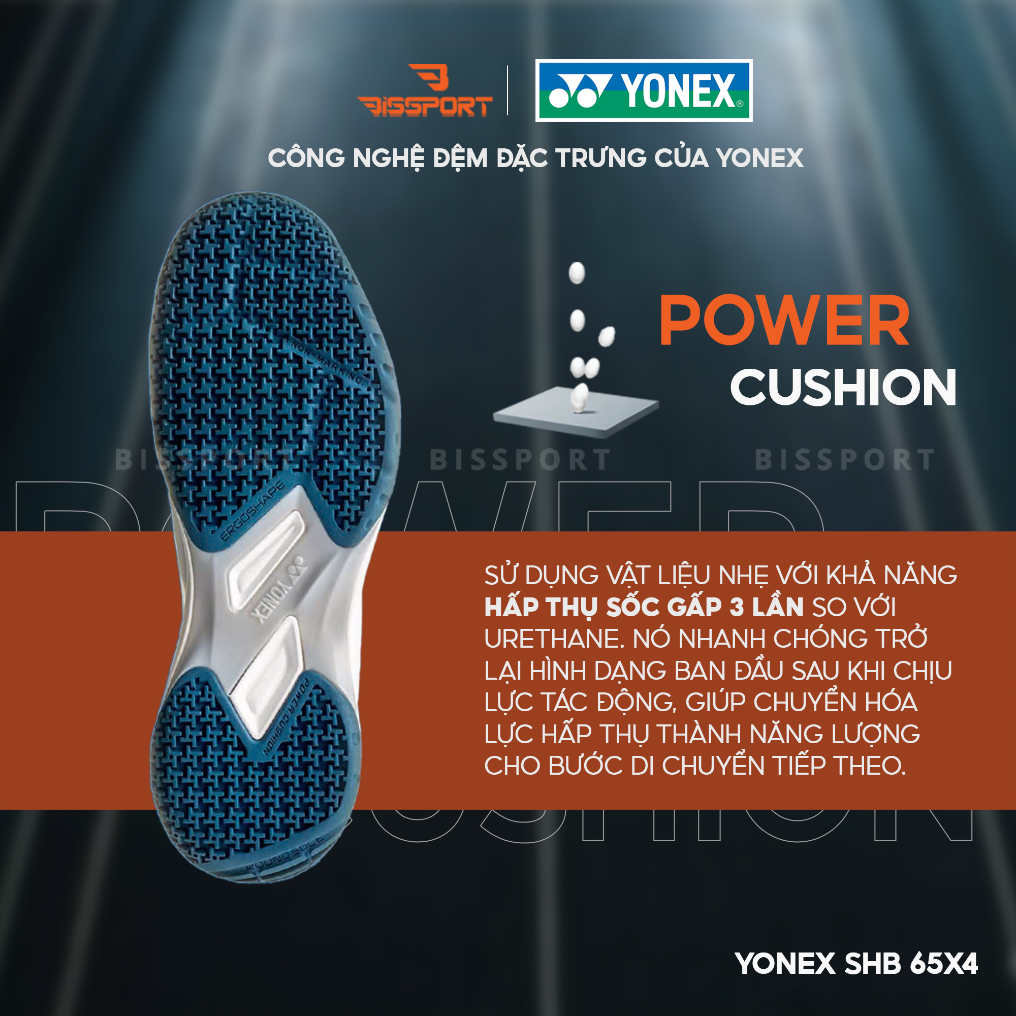 Giày Cầu Lông Yonex 65X4 VA Chính Hãng - Trắng Xanh Lá - Fit Chân - Độ Bám Tốt - Êm Đệm Mây - Chống Chấn - Thoáng Mát